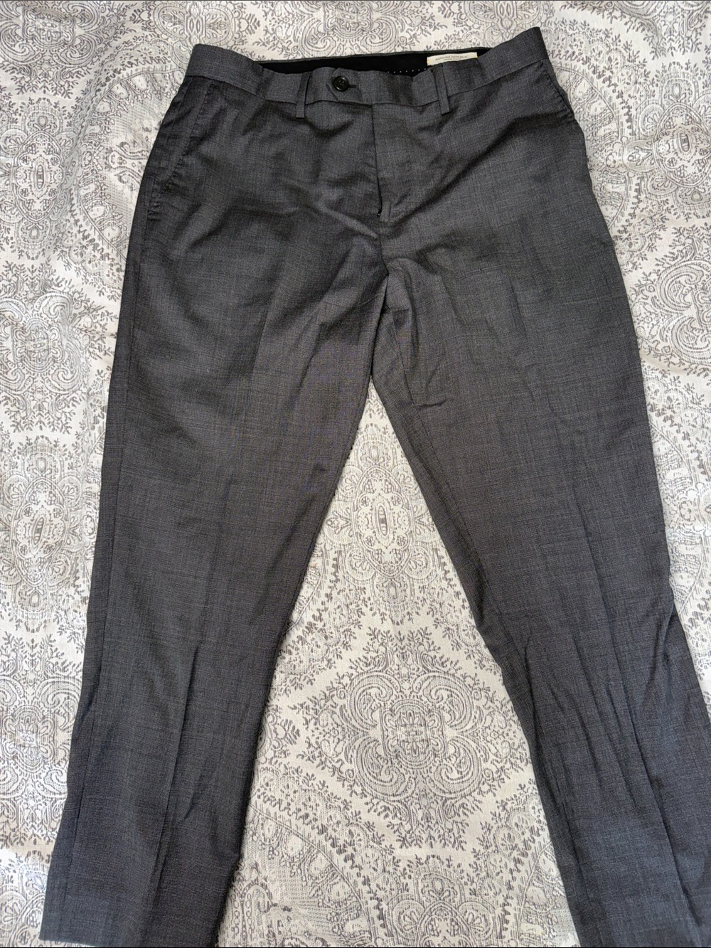 Banan Republic Tailored Slim Fit Dress  Pants in Dark Gray - 32S